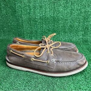 Sperry Gold Cup Authentic Original Mens Size 11 Brown Classic Leather Boat Shoes